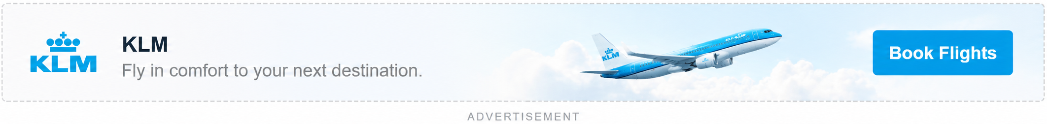 KLM advertisement